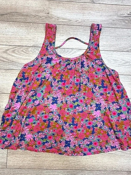 NATURAL LIFE Tops - Natural Life Floral Cotton Tank Top Size Small